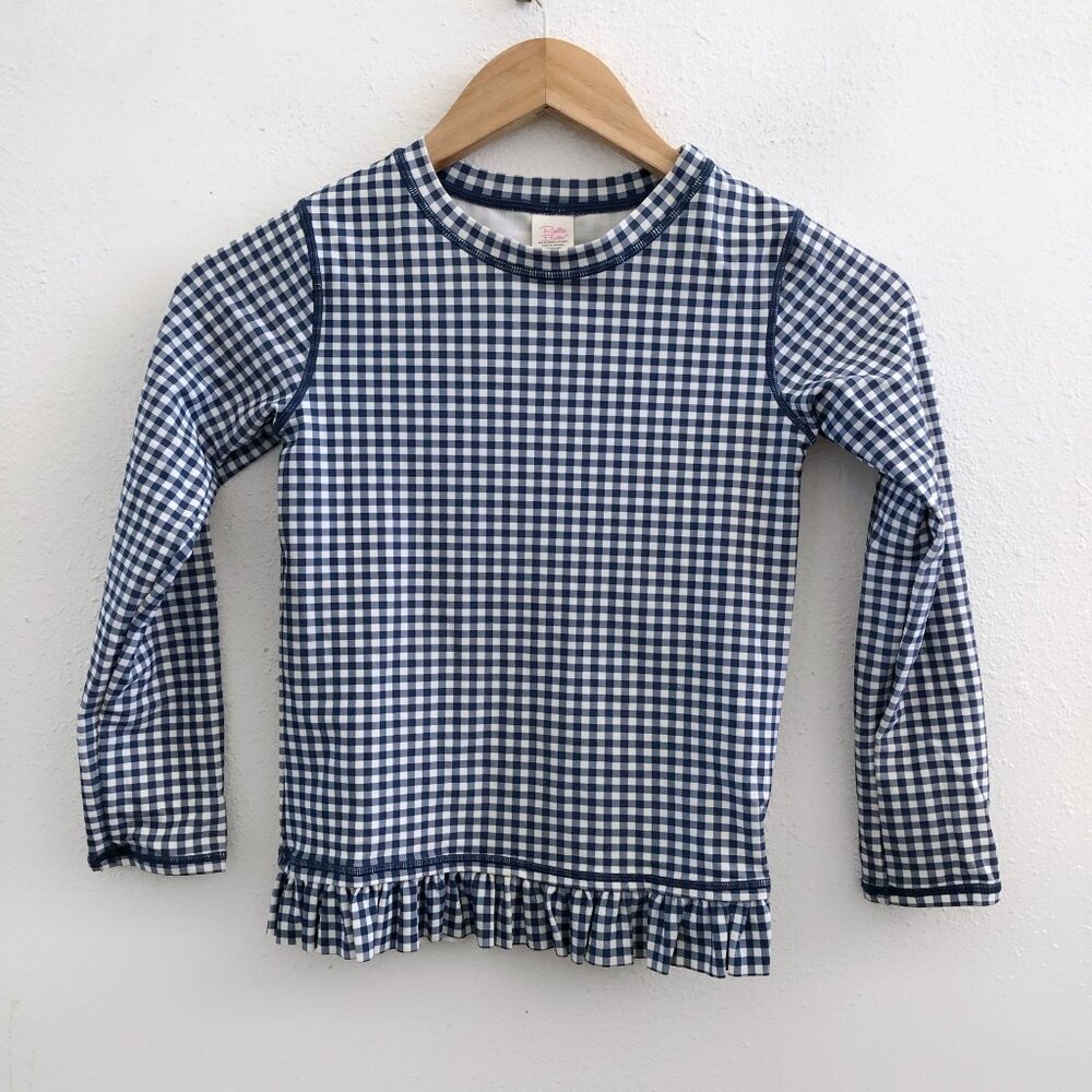RUFFLEBUTTS Long Sleeve Ruffle Rash Guard Size 8‎